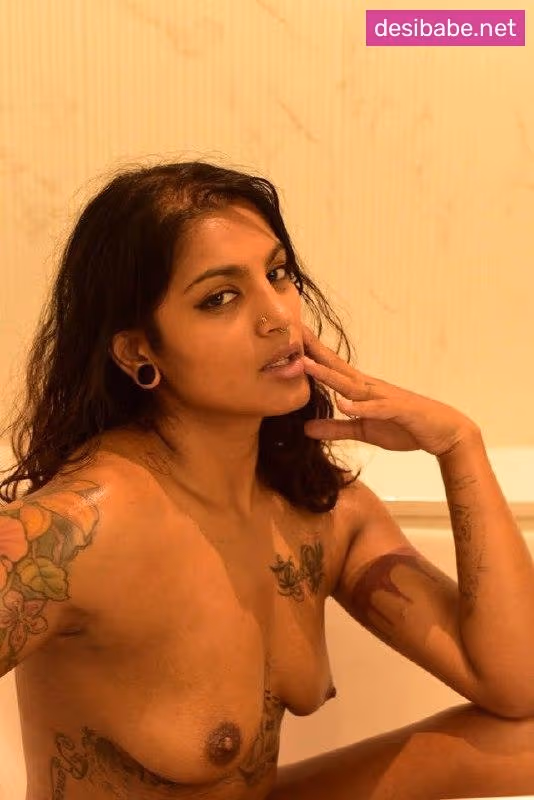 Image of Desi Model Shows Her Nude Tattoed Body And Pussy In Hottest Photoshoot