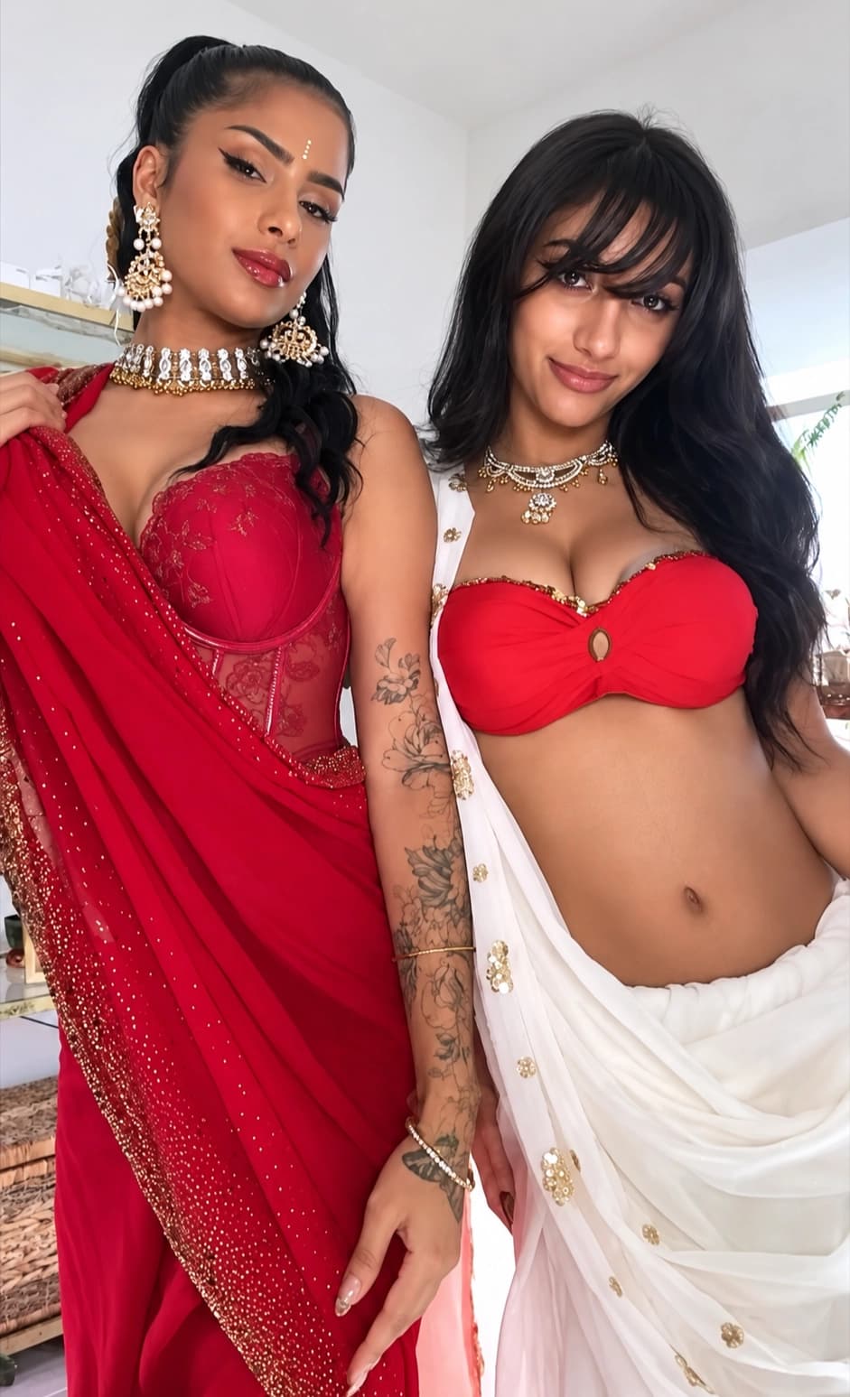 Image of Horny Onlyfans Models Jasminx and Slayhil Exclusive Content Lesbian PPV Dildo Fuck
