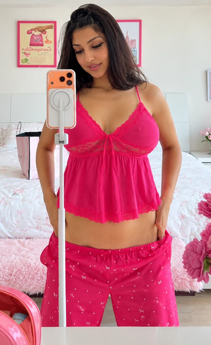 Image of Sexy NRI Insta Model Diva Flawless Premium Content Nude Perfect Boobs and Finger Fucks Pussy